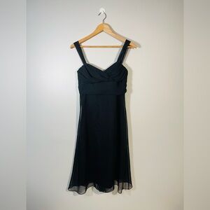 Jim Hjelm Elegant Black Formal Chiffon Mini Dress Size 10